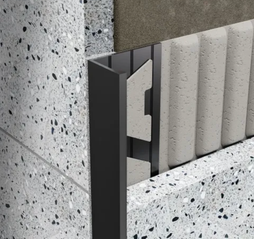 Aluminium L Angle Tile Trim Black Matt