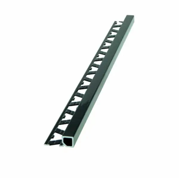 Aluminium Square Edge Tile Trim Gloss Black