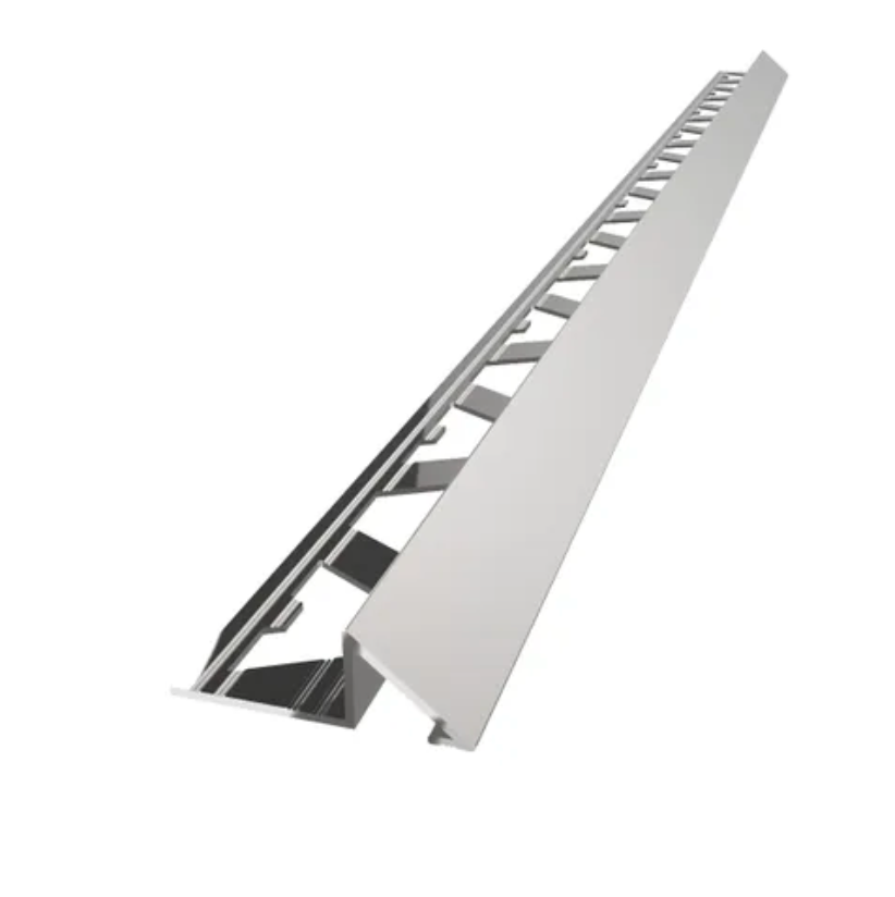 Aluminium Triangel Tile Trim Bright Silver