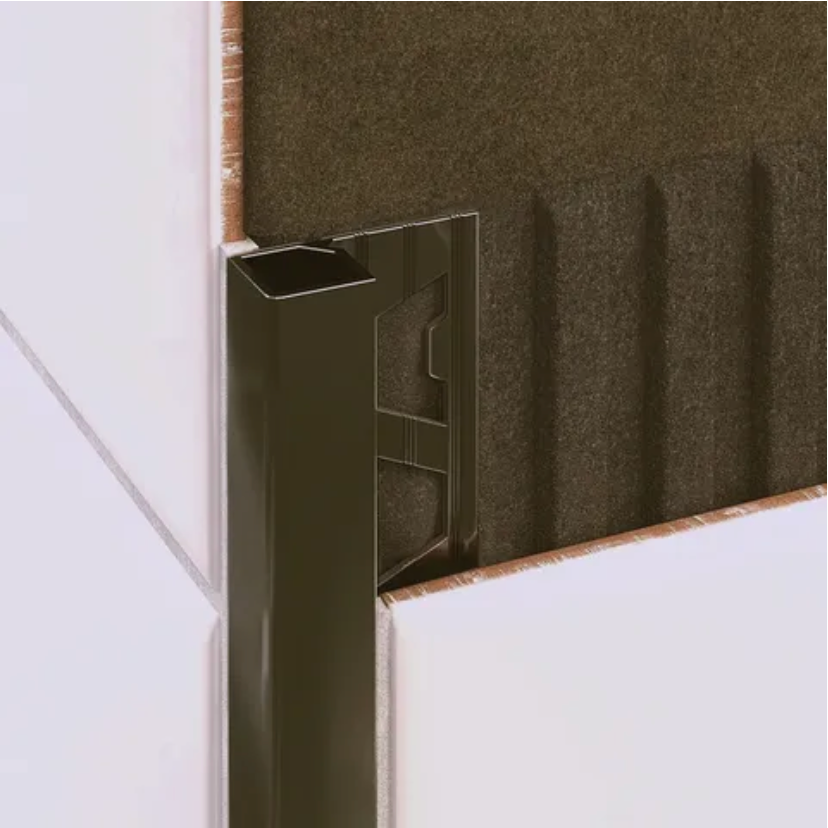 Aluminium Square Edge Tile Trim Coffee