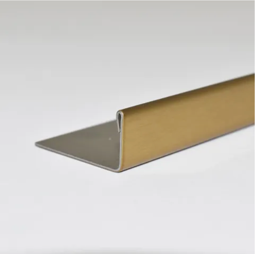 Stainless Steel L Angle Tile Trim Brushed Gold