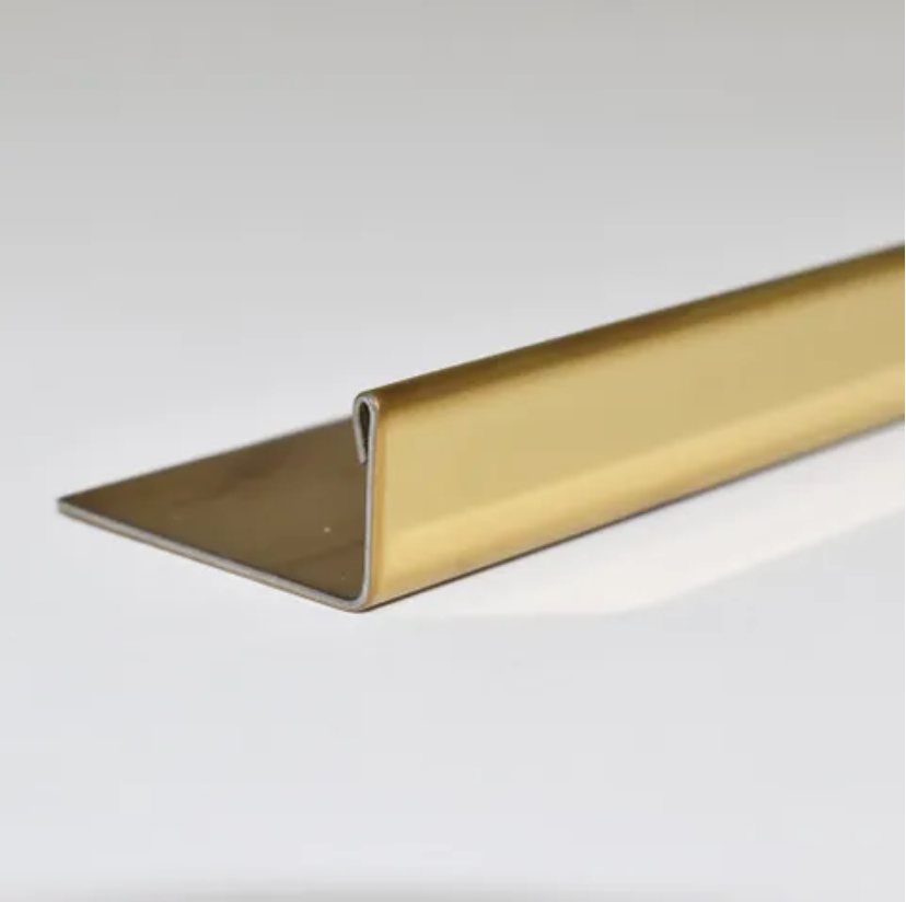 Stainless Steel L Angle Tile Trim Polished Gold