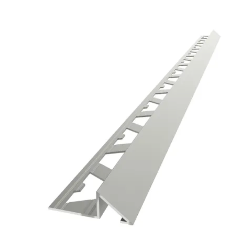 Aluminium Triangular Tile Trim Matt Silver