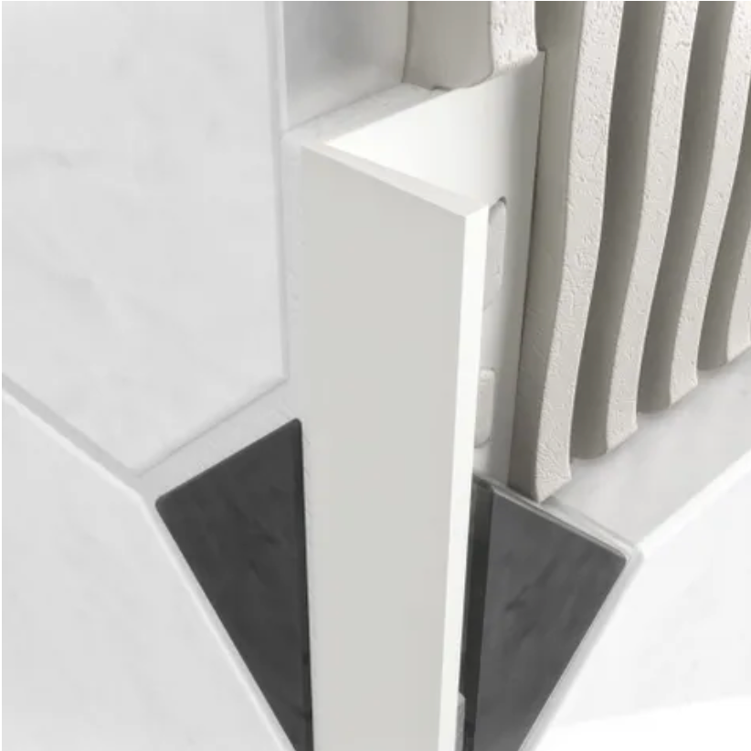 PVC L Angel Tile Trim White