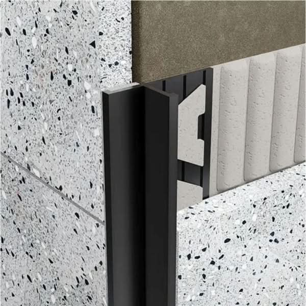 Aluminium Birds Mouth Trim Matt Black tiletrim24.au 