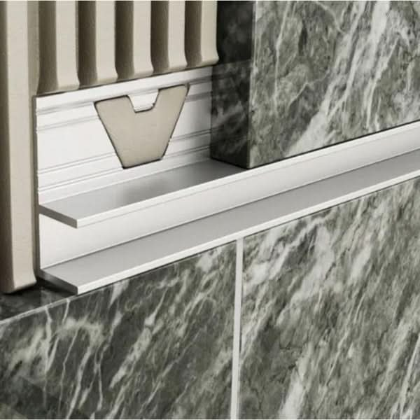 Aluminium Channel trim bright Matt Silver tiletrim.au 