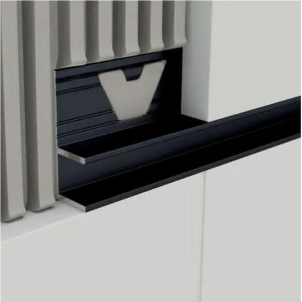 Aluminium Channel trim Matt Black tiletrim.au 