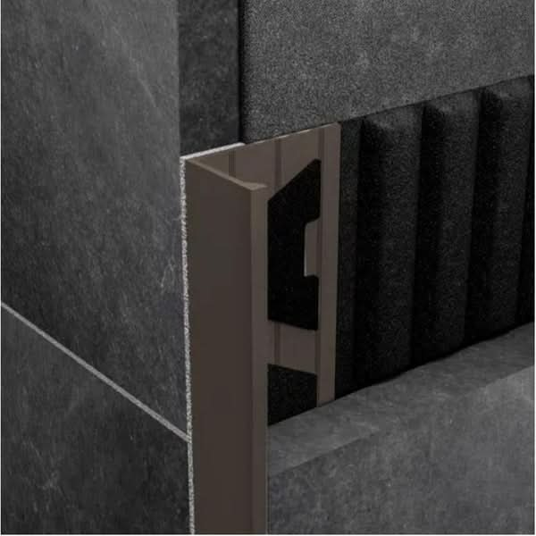 Aluminium L Angle Tile Trim Coffee Tile Trim alltrim 