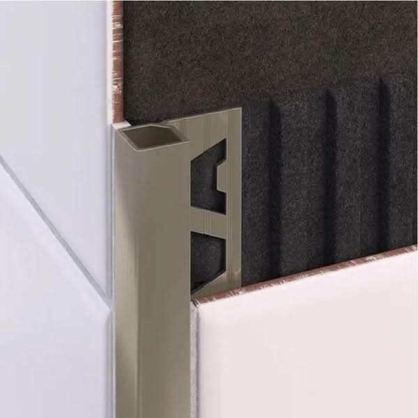 Aluminium Square Edge Tile Trim Ash Amark group 