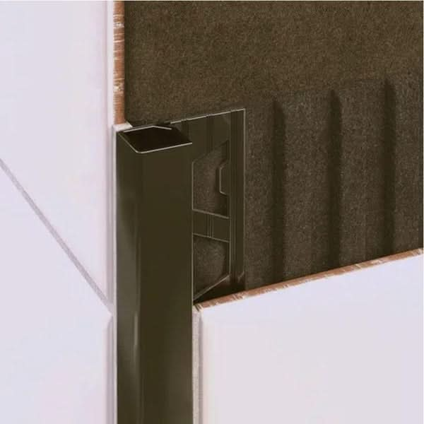 Aluminium Square Edge Tile Trim Coffee Amark group 