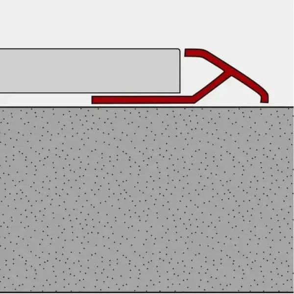 Aluminium Transition Edge Trim Mill Finish tiletrim24.au 