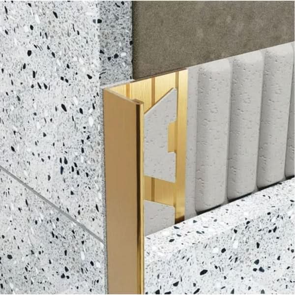 Stainless Steel Angle Tile Trim Brushed Gold Tiletrim24