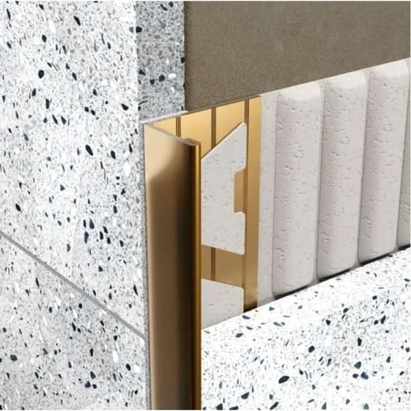 Stainless Steel L Angle Tile Trim Polished Gold Tile Trim alltrim 