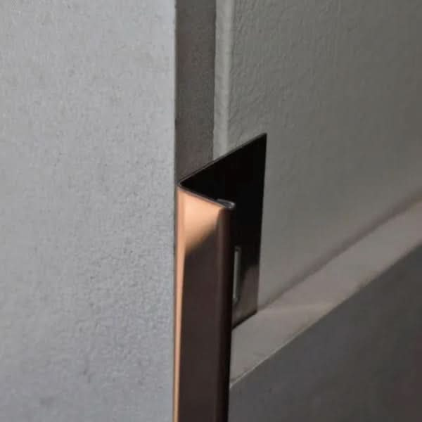 Stainless Steel L Angle Tile Trim Polished Rose Gold Tile Trim alltrim 