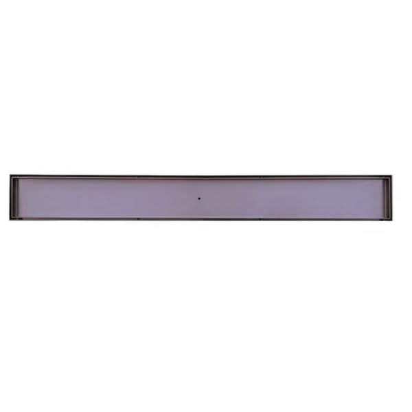 Tile Insert Floor Drain 900x110x20mm Brushed Gunmetal S/S tiletrim24.au 